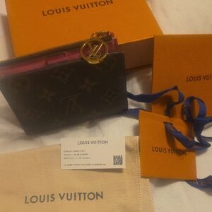 Louis Vuitton Monogram Wallet in Brown and Pink